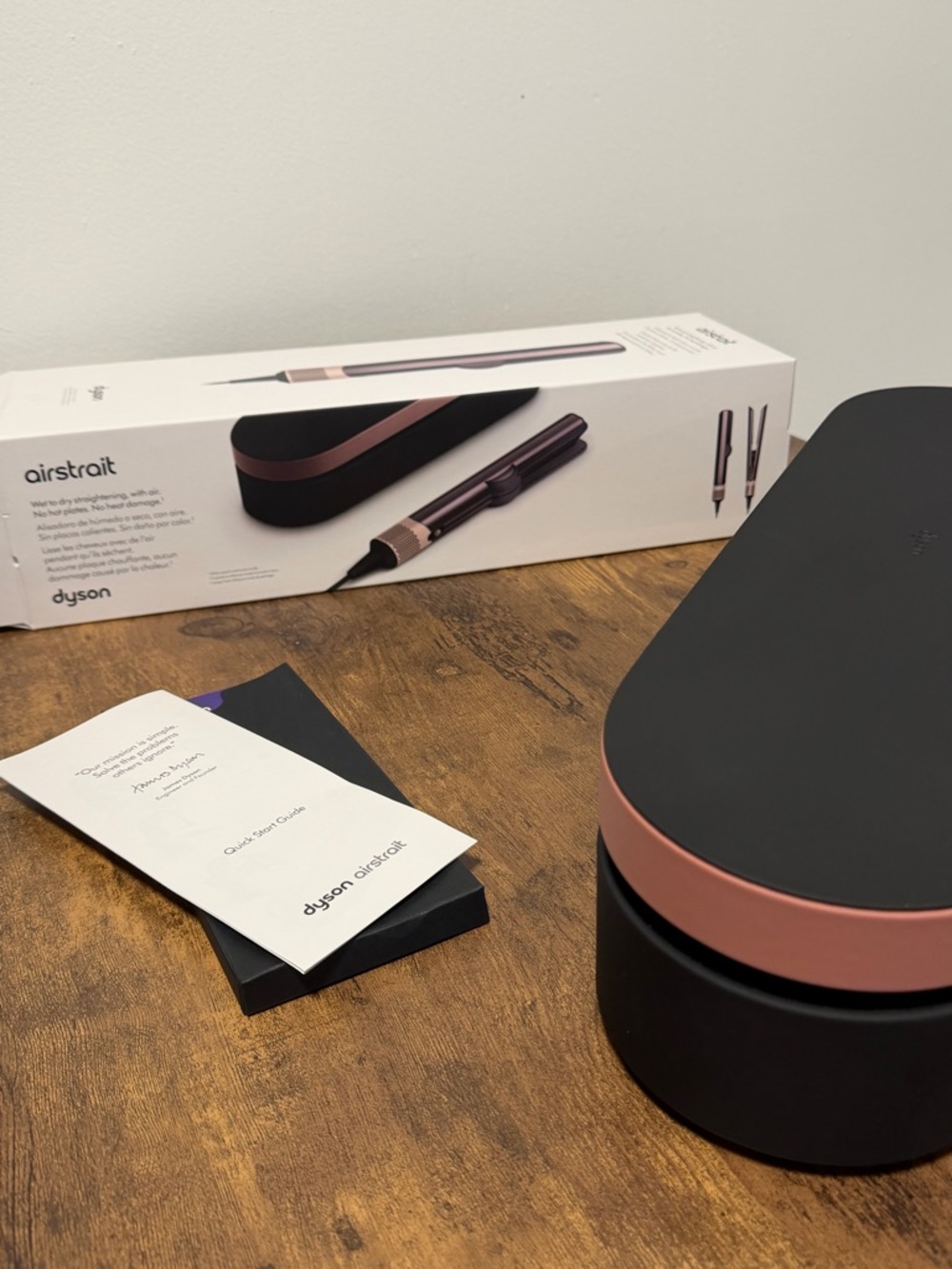 Dyson Airstrait Straightener – Jasper Plum – Like New – With Warranty! –Full Set